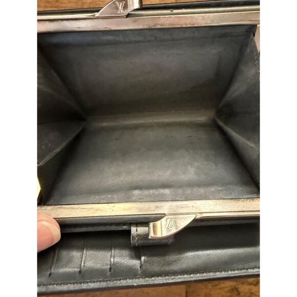 Louis Vuitton Wallet W/Dust Bag Black Matte Vernis Monogram Leather Bifold - Picture 14 of 14